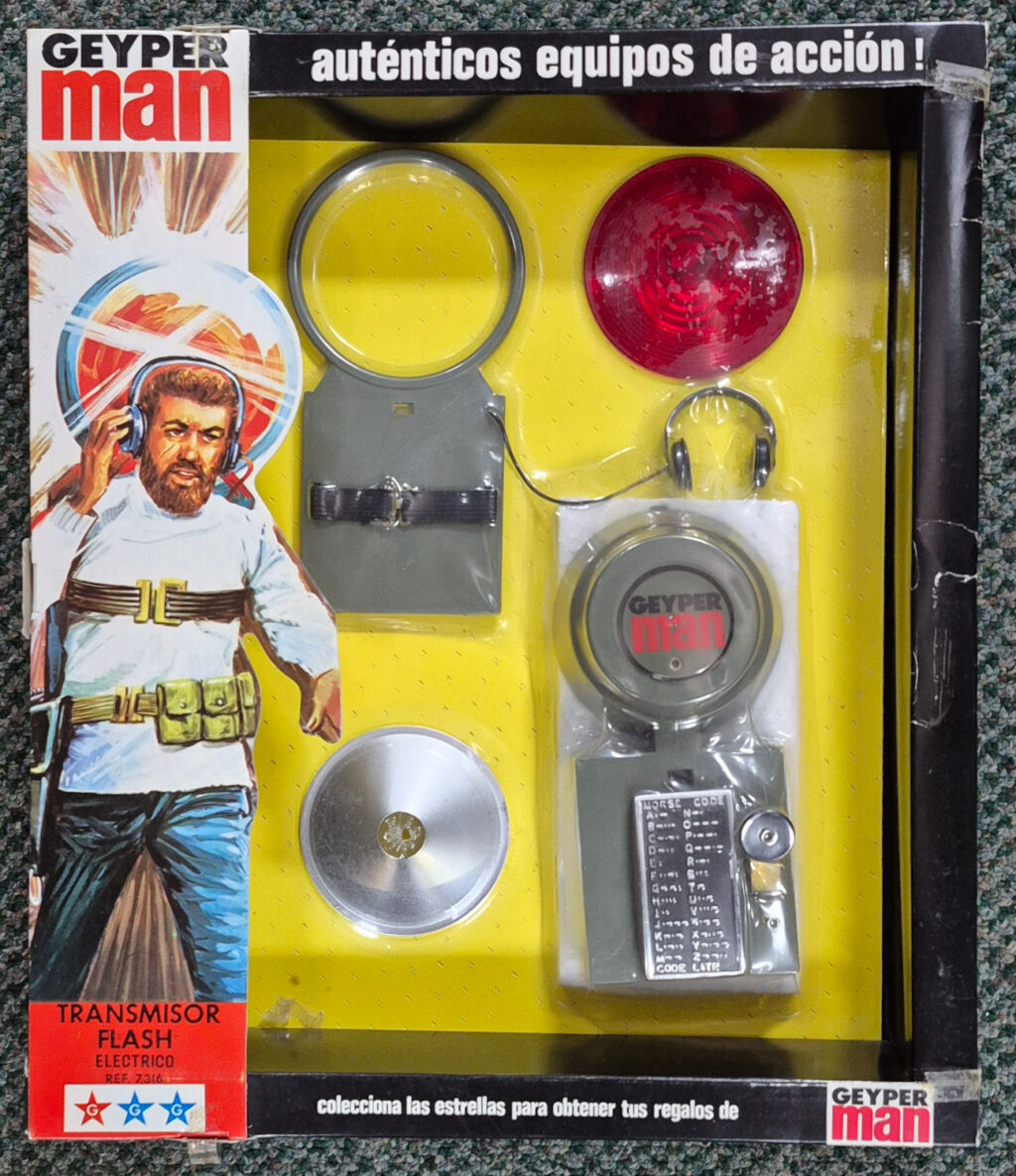MIP 1975 Geyperman Hasbro G.I. Joe Transmisor Flash Electrico Set #7316: Mint in Package 1