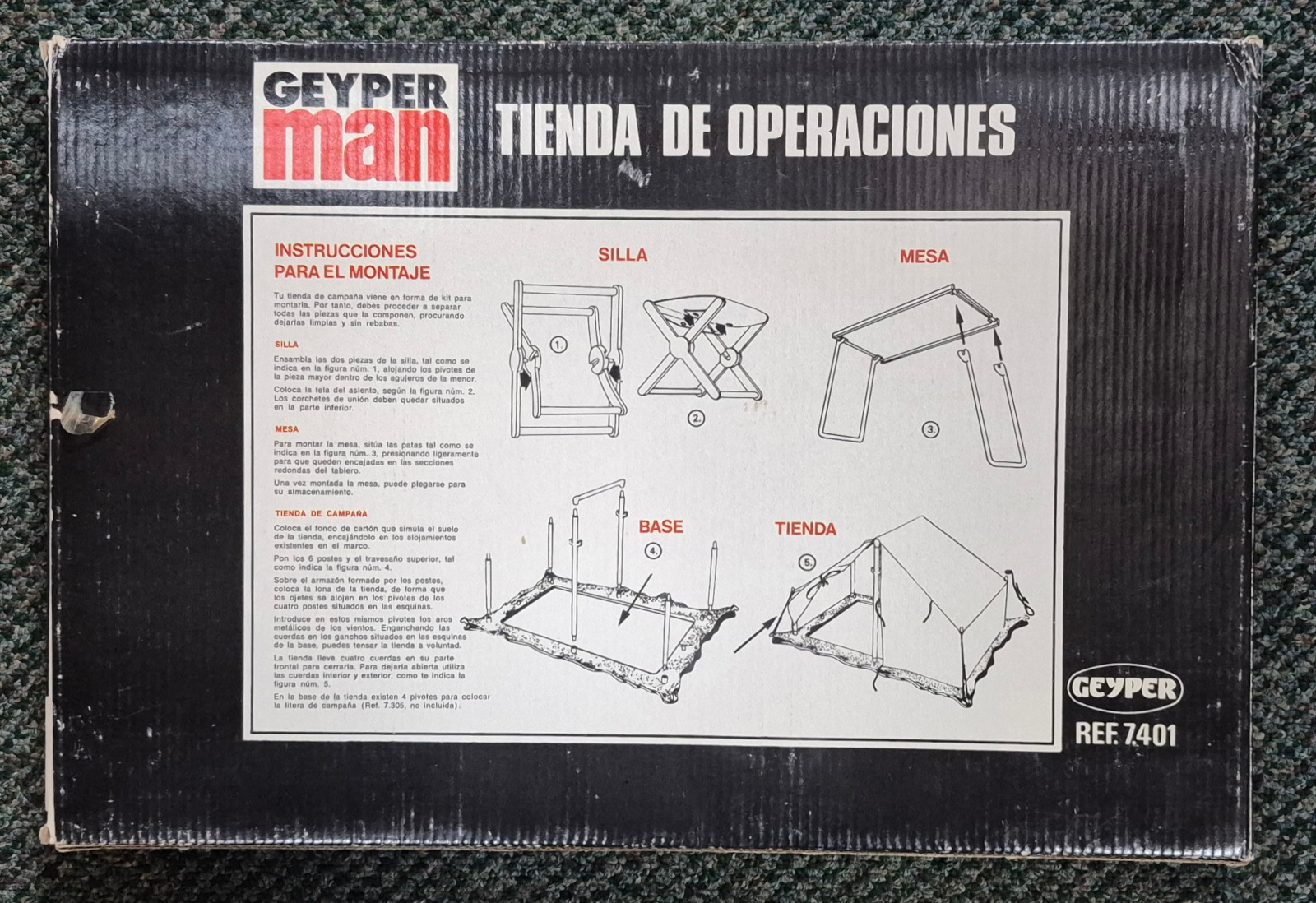 geyperman-hasbro-gi-joe-7401-tienda-de-operaciones-operations-tent-2 MIB 1975 Geyperman Hasbro G.I. Joe Tienda de Operaciones (Operations Tent) Set #7401: Mint in Box 2