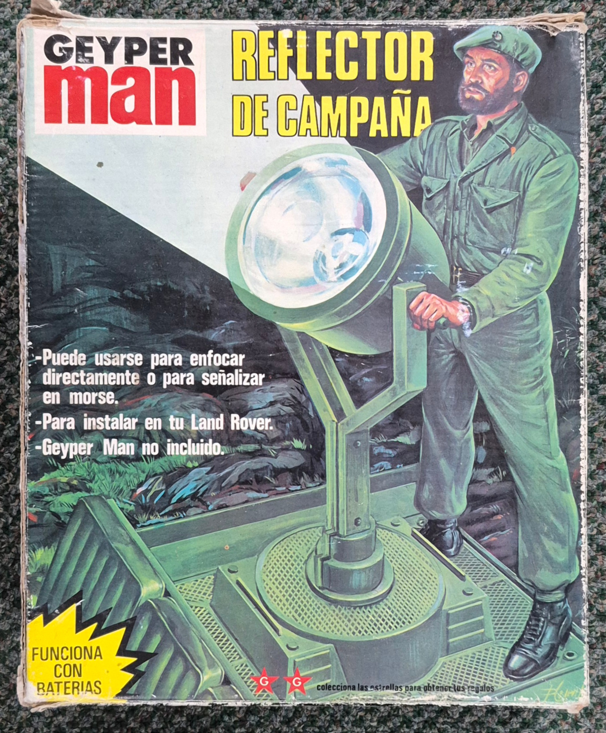 MIB 1975 Geyperman Hasbro G.I. Joe Reflector de Campana (Searchlight) Set #7416: Mint in Box 1