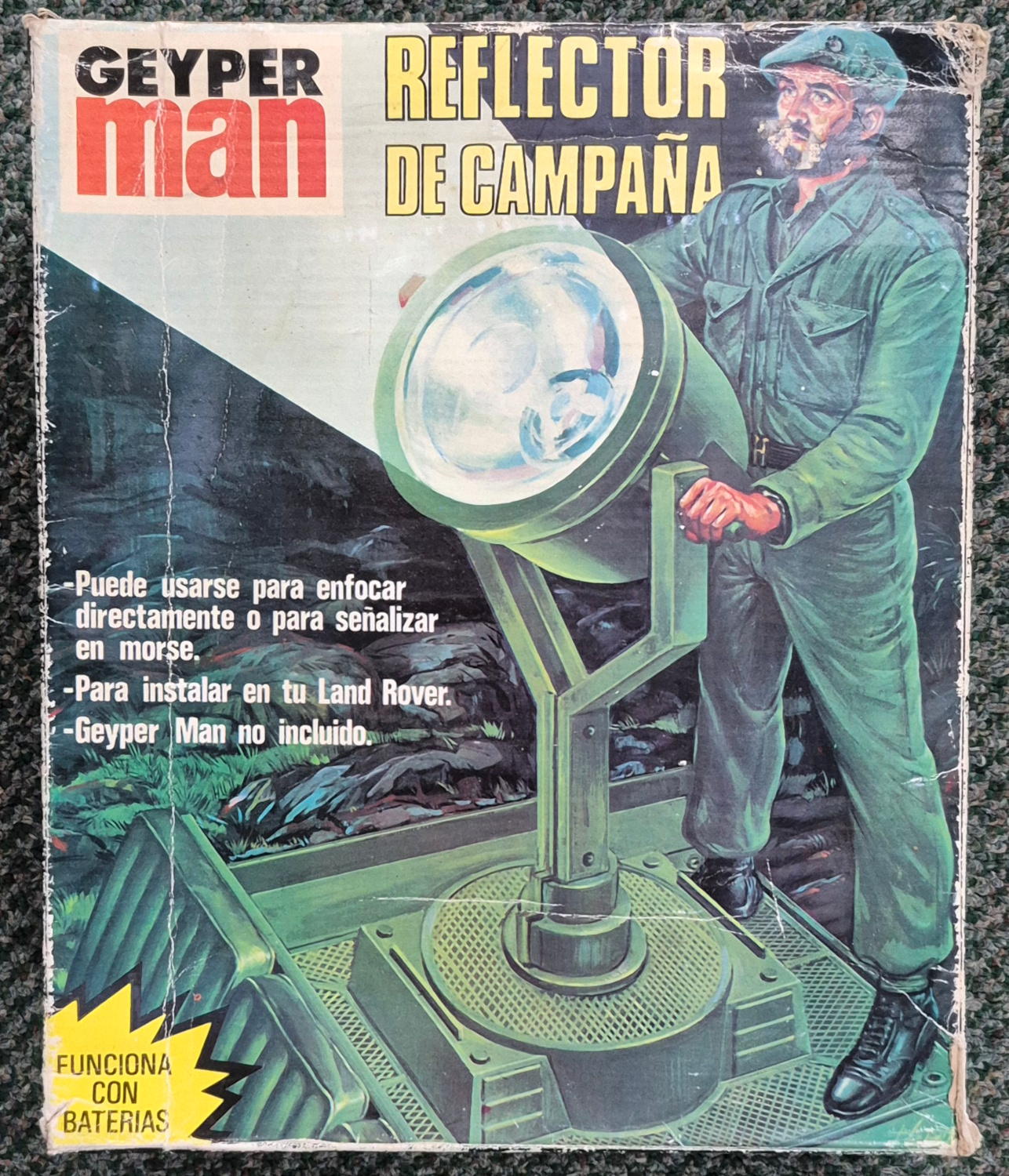 geyperman-hasbro-gi-joe-7416-reflector-de-campana-searchlight-2 MIB 1975 Geyperman Hasbro G.I. Joe Reflector de Campana (Searchlight) Set #7416: Mint in Box 2