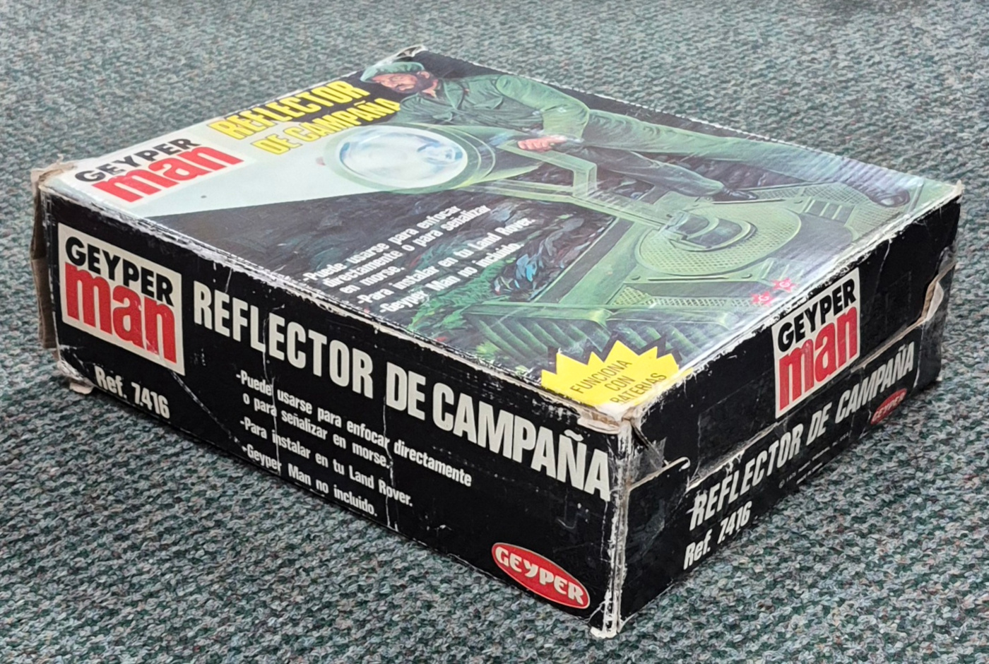 geyperman-hasbro-gi-joe-7416-reflector-de-campana-searchlight-3 MIB 1975 Geyperman Hasbro G.I. Joe Reflector de Campana (Searchlight) Set #7416: Mint in Box 3