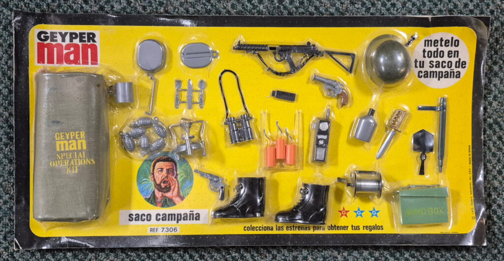 MIP 1975 Geyperman Hasbro G.I. Joe Campaign Bag & Special Operations Kit #7306: Mint in Package