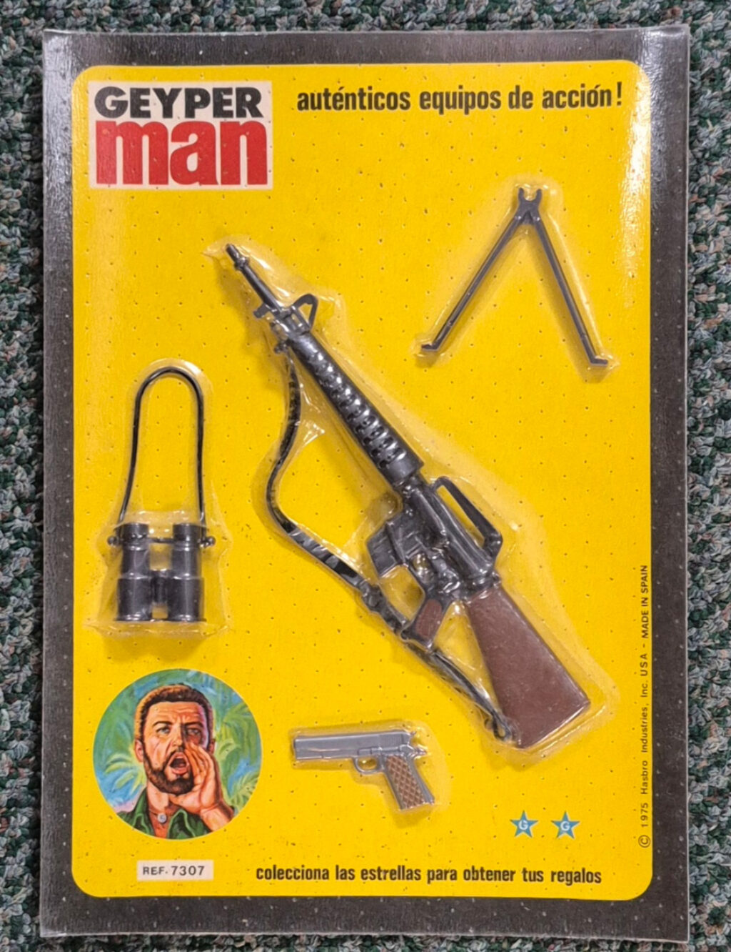 MIP 1975 Geyperman Hasbro G.I. Joe M16 Rifle Weapons Pack #7307: Mint in Package