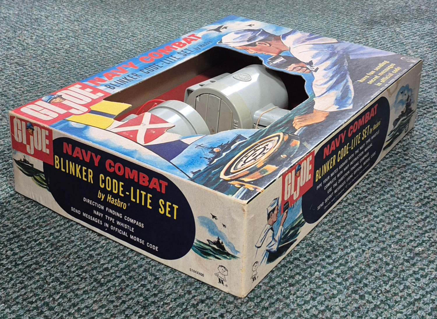 hasbro-1964-gi-joe-navy-combat-blinker-code-lite-set-3 1964 Hasbro G.I. Joe Navy Combat Blinker Code-Lite Set Complete in Box 3