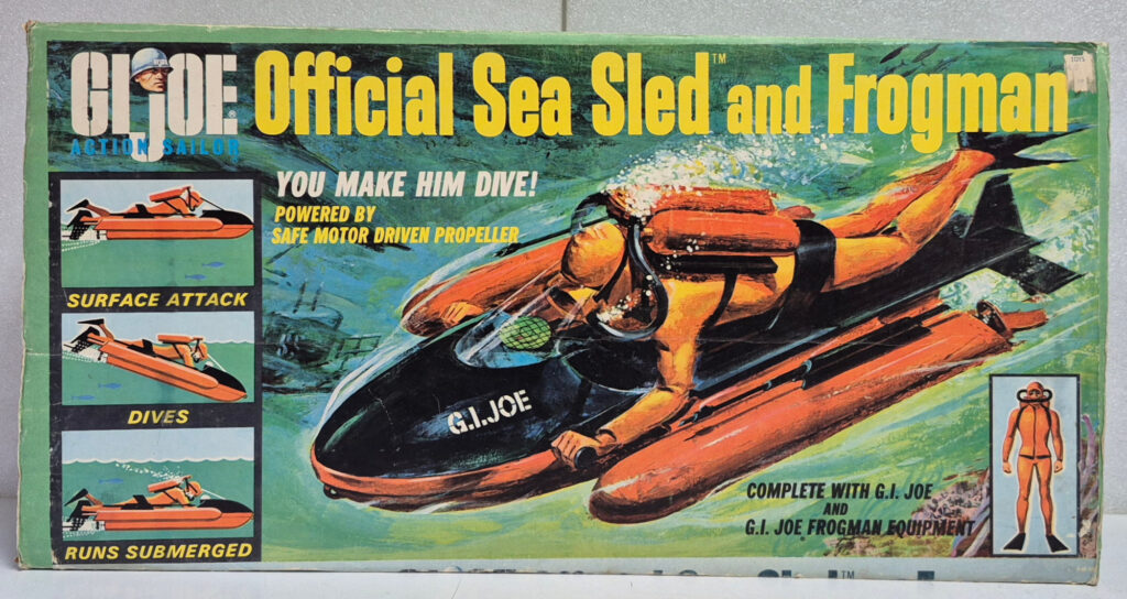 Hasbro 1966 G.I. Joe Action Sailor and Official Sea Sled Set Complete in the Box 1