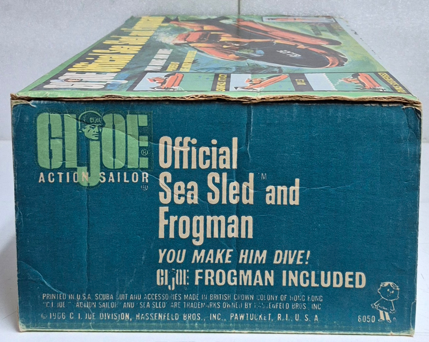 hasbro-1966-gi-joe-action-sailor-official-sea-sled-and-frogman-6 Hasbro 1966 G.I. Joe Action Sailor and Official Sea Sled Set Complete in the Box 6