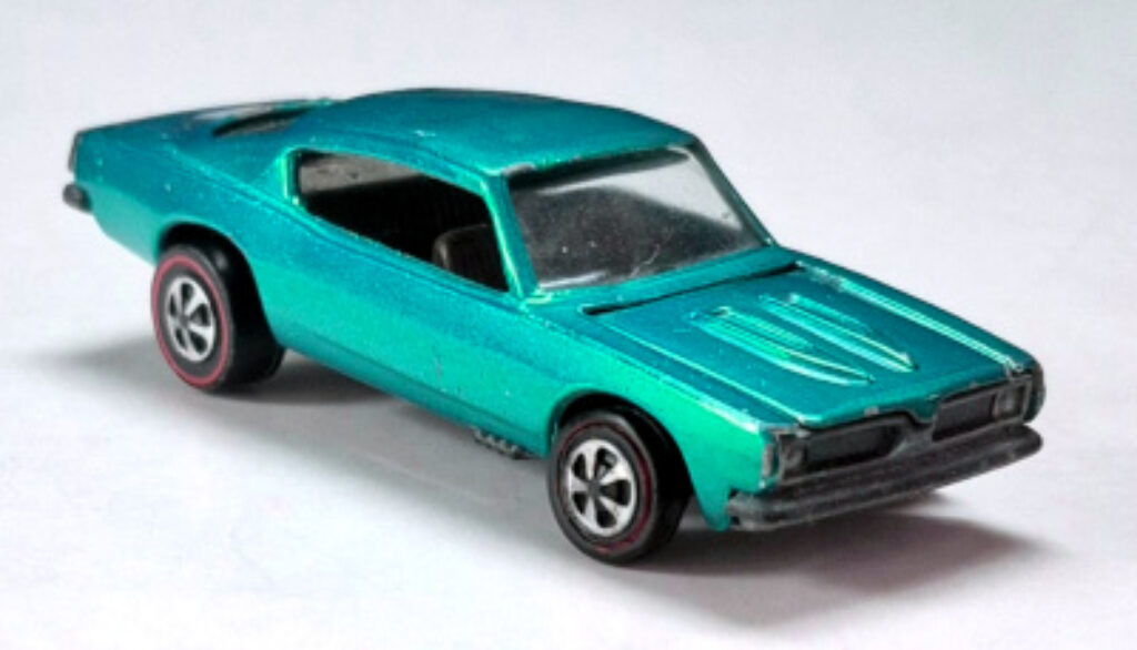 1968 Mattel Redline Hot Wheels Aqua Custom Barracuda - Excellent 1