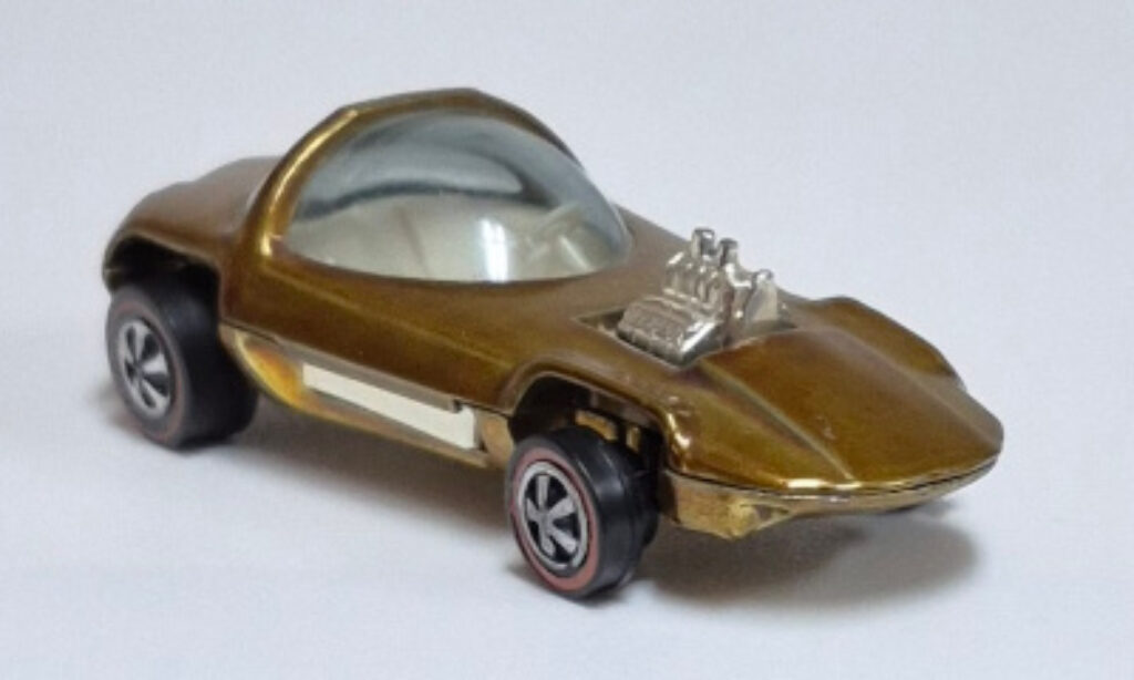 1968 Mattel Redline Hot Wheels Gold Silhouette - Excellent 1