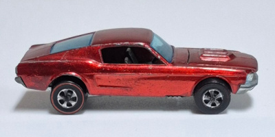 hot-wheels-1968-redline-red-custom-mustang-3 1968 Mattel Redline Hot Wheels Red Custom Mustang - Hong Kong 3