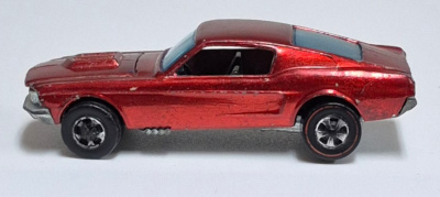 hot-wheels-1968-redline-red-custom-mustang-4 1968 Mattel Redline Hot Wheels Red Custom Mustang - Hong Kong 4