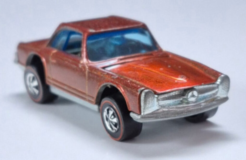 1969 Mattel Redline Hot Wheels Orange Mercedes-Benz 280 SL 1