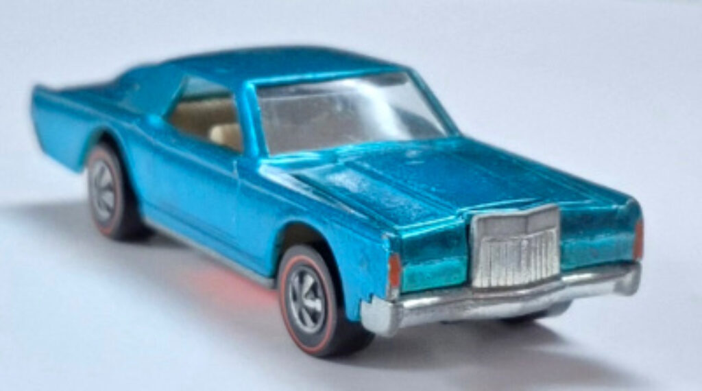 1969 Mattel Redline Hot Wheels Aqua Continental Mark III - Near Mint 1