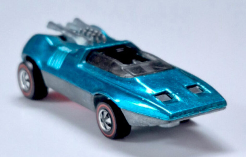 1970 Mattel Redline Hot Wheels Blue Aqua Peeping Bomb - U.S. Casting 1