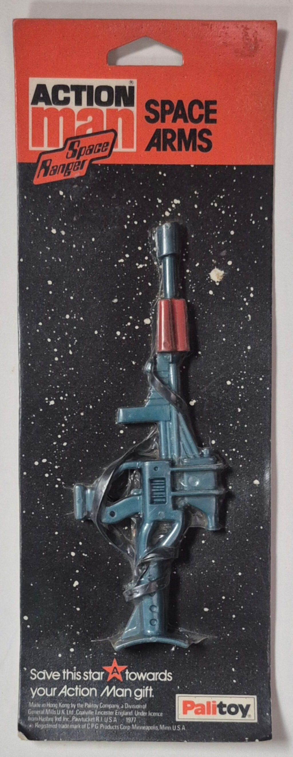 MIP 1977 Palitoy Action Man Space Ranger Space Arms Shoulder Rifle: Factory Sealed