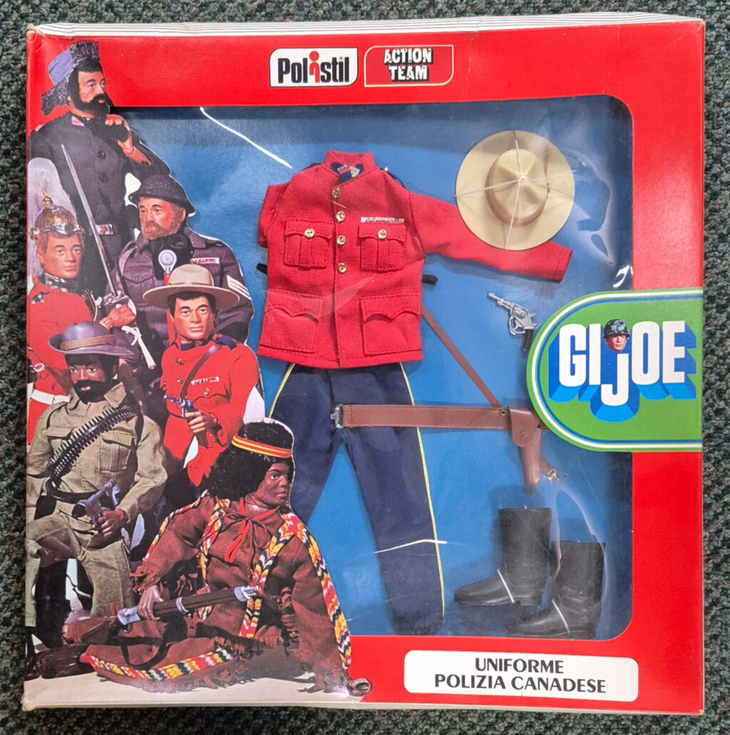 MIB 1977 Polistil Action Team Hasbro G.I. Joe Uniforme Polizia Canadese (Canadian Mounted Police) Uniform Set #27: Mint in Box 1
