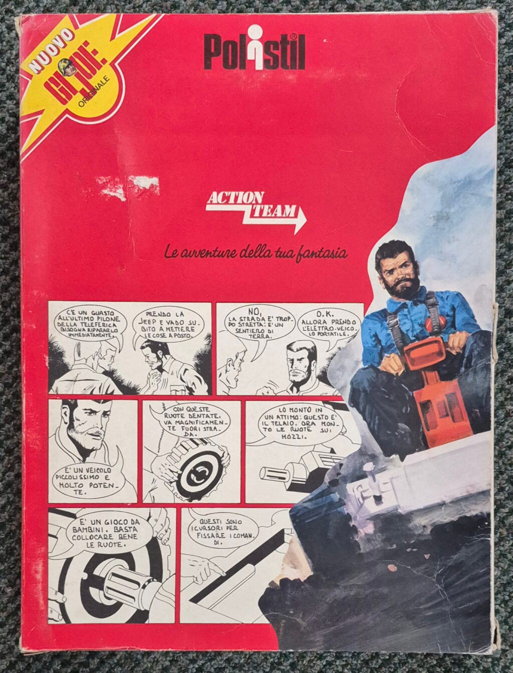 MIB 1975 Polistil Action Team Hasbro G.I. Joe Escape Car Equipment Set #19: Mint in Box 1
