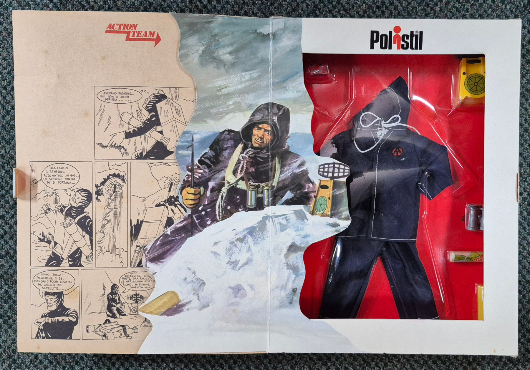 polistil-hasbro-action-team-gi-joe-hurricane-spotter-equipment-set-09-3 MIB 1975 Polistil Action Team Hasbro G.I. Joe Hurricane Spotter Equipment Set #09: Mint in Box 3