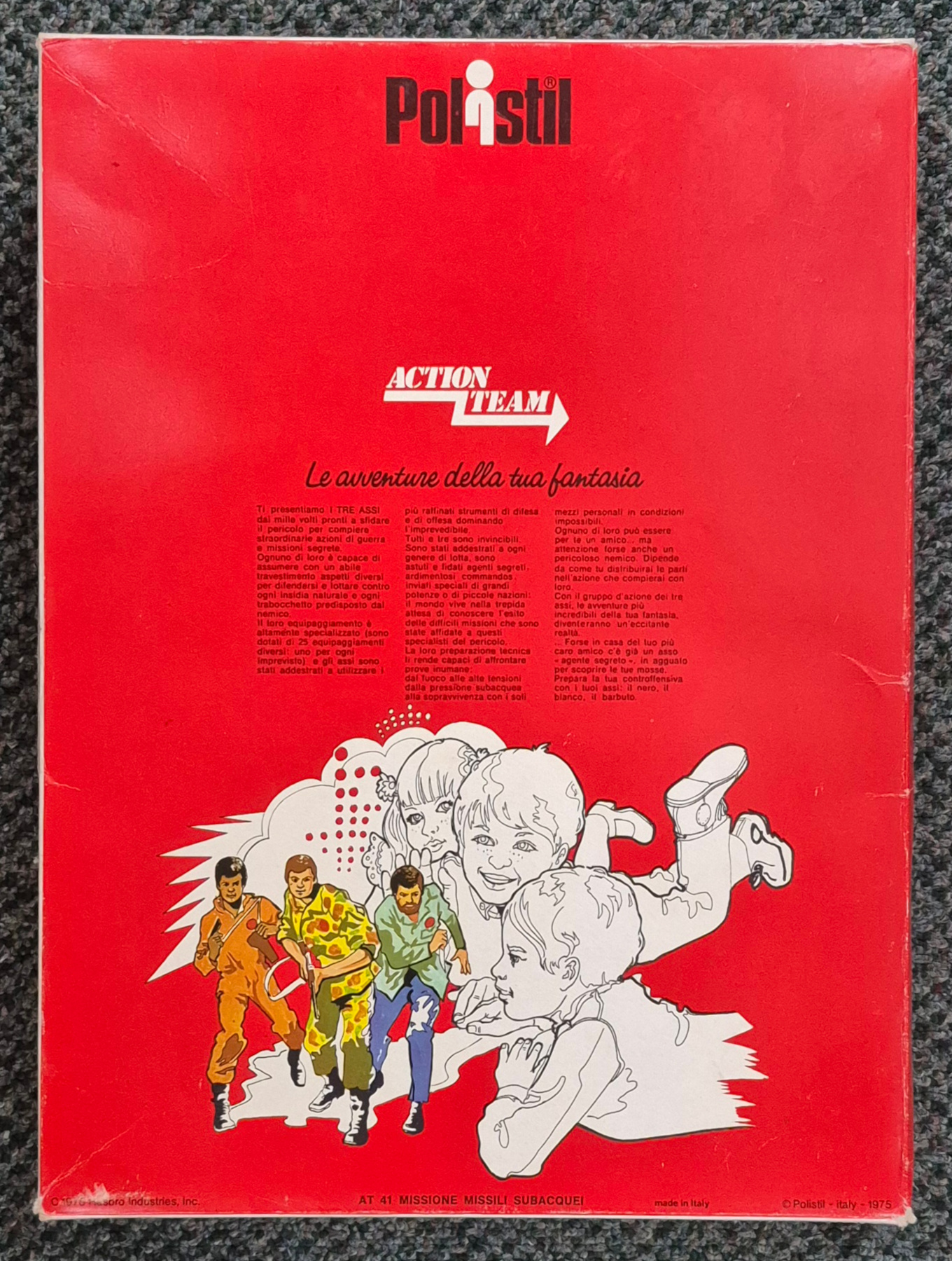 polistil-hasbro-action-team-gi-joe-missile-recovery-equipment-set-07-2 MIB 1975 Polistil Action Team Hasbro G.I. Joe Missione Missili Subacquei (Missile Recovery) Equipment Set #19: Mint in Box 2