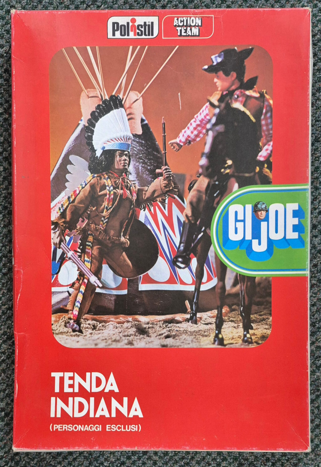 MIB 1976 Polistil Action Team Hasbro G.I. Joe Tenda Indiana (Indian Tent) Equipment Set #41: Mint in Box 1