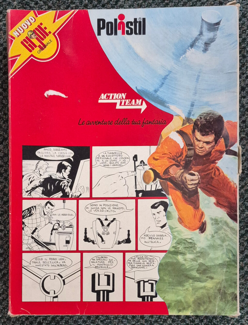 MIB 1975 Polistil Action Team Hasbro G.I. Joe Turboelica Individuale (Turbo Copter) Equipment Set #17: Mint in Box 1