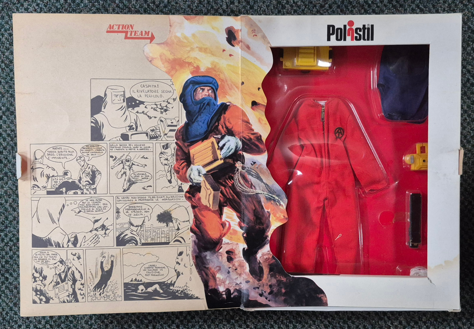 polistil-hasbro-action-team-gi-joe-volcano-jumper-equipment-set-13-3 MIB 1975 Polistil Action Team Hasbro G.I. Joe Volcano Jumper Equipment Set #13: Mint in Box 3