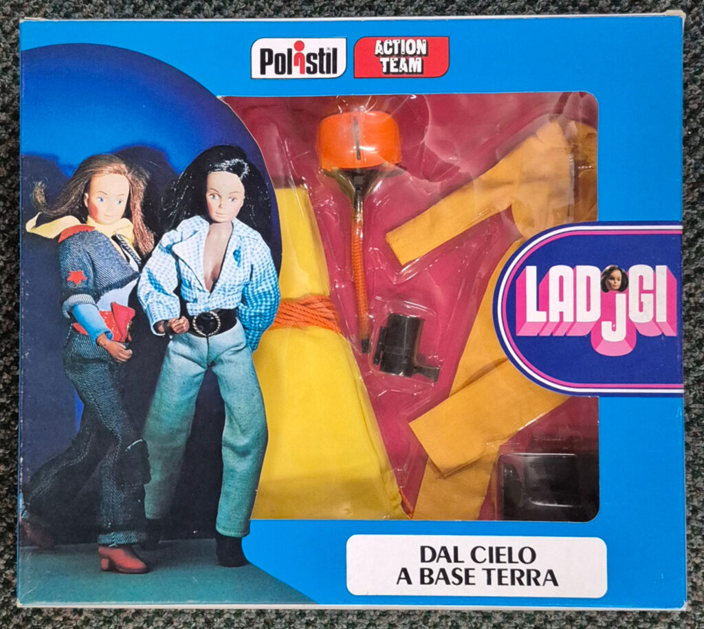 MIB 1975 Polistil Hasbro Action Team Lady G.I. Dal Cielo a Base Terra (Fantastic Freefall) Equipment Set: Mint in Box 1