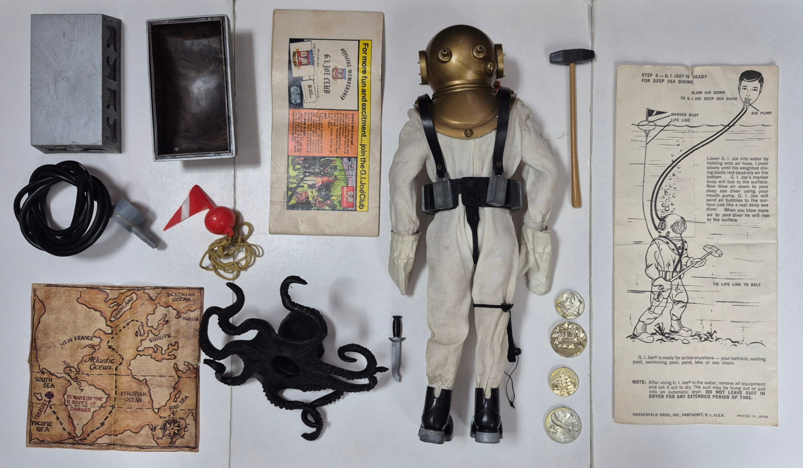 hasbro-1969-adventures-of-gi-joe-underwater-diver-eight-ropes-of-danger-set-7950-3 1969 Hasbro Adventures of G.I. Joe Underwater Diver with Eight Ropes of Danger Set 7950 in Custom Box 3