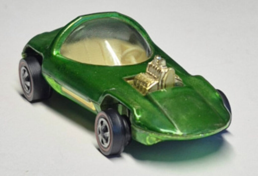 1968 Mattel Redline Hot Wheels Apple Green Silhouette - Excellent 1
