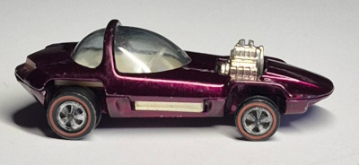 1968-mattel-hot-wheels-redline-deep-magenta-silhouette-3 1968 Mattel Redline Hot Wheels Deep Magenta Silhouette - Near Mint 3