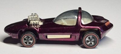 1968-mattel-hot-wheels-redline-deep-magenta-silhouette-4 1968 Mattel Redline Hot Wheels Deep Magenta Silhouette - Near Mint 4