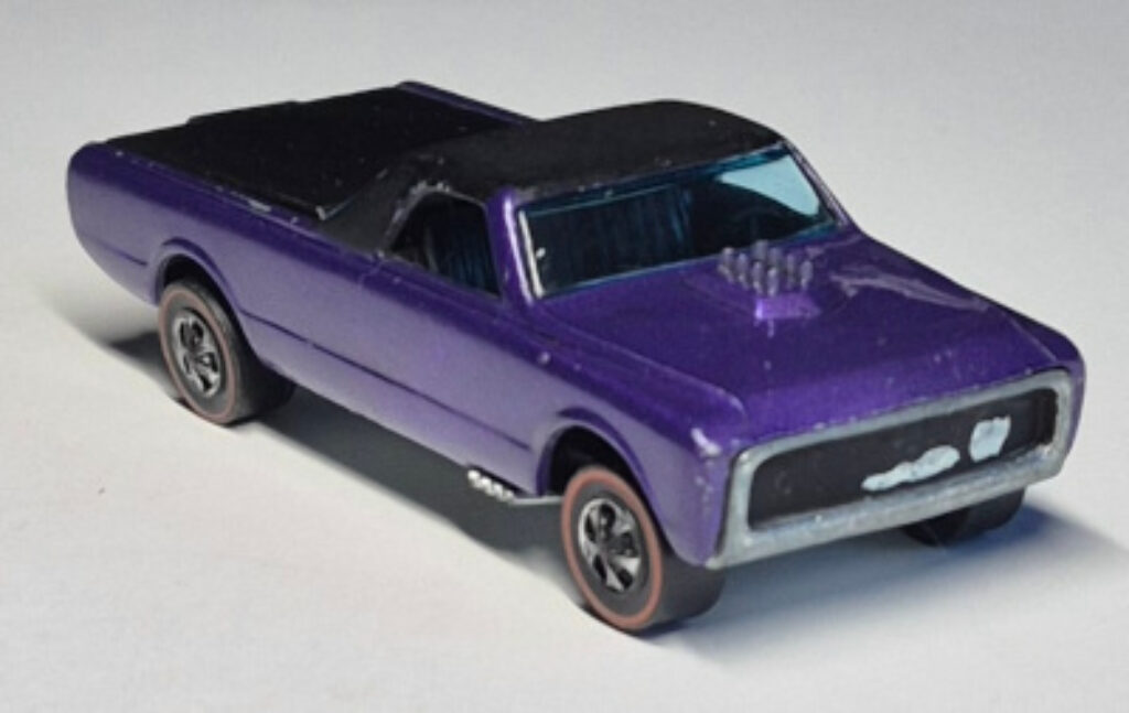 1968 Mattel Redline Hot Wheels Purple Custom Fleetside - Excellent 1