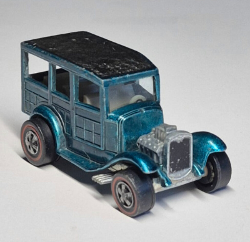 1969 Mattel Redline Hot Wheels Aqua Classic '31 Ford Woody - Excellent 1
