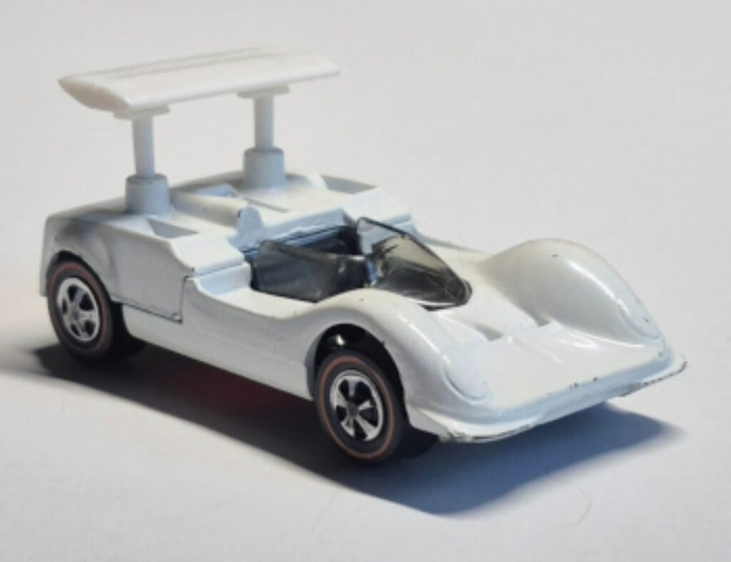 1969 Mattel Redline Hot Wheels White Enamel Chaparral 2G - Near Mint 1