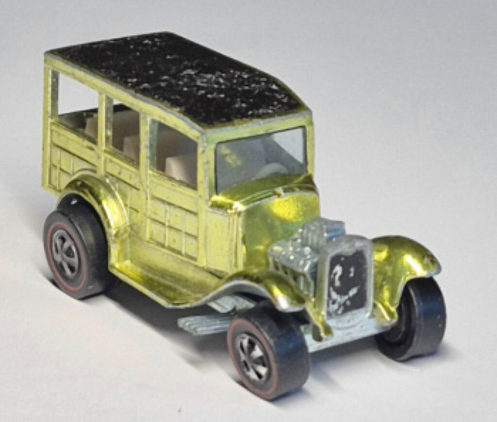1969 Mattel Redline Hot Wheels Icy Lime Yellow Classic '31 Ford Woody - Near Mint 1
