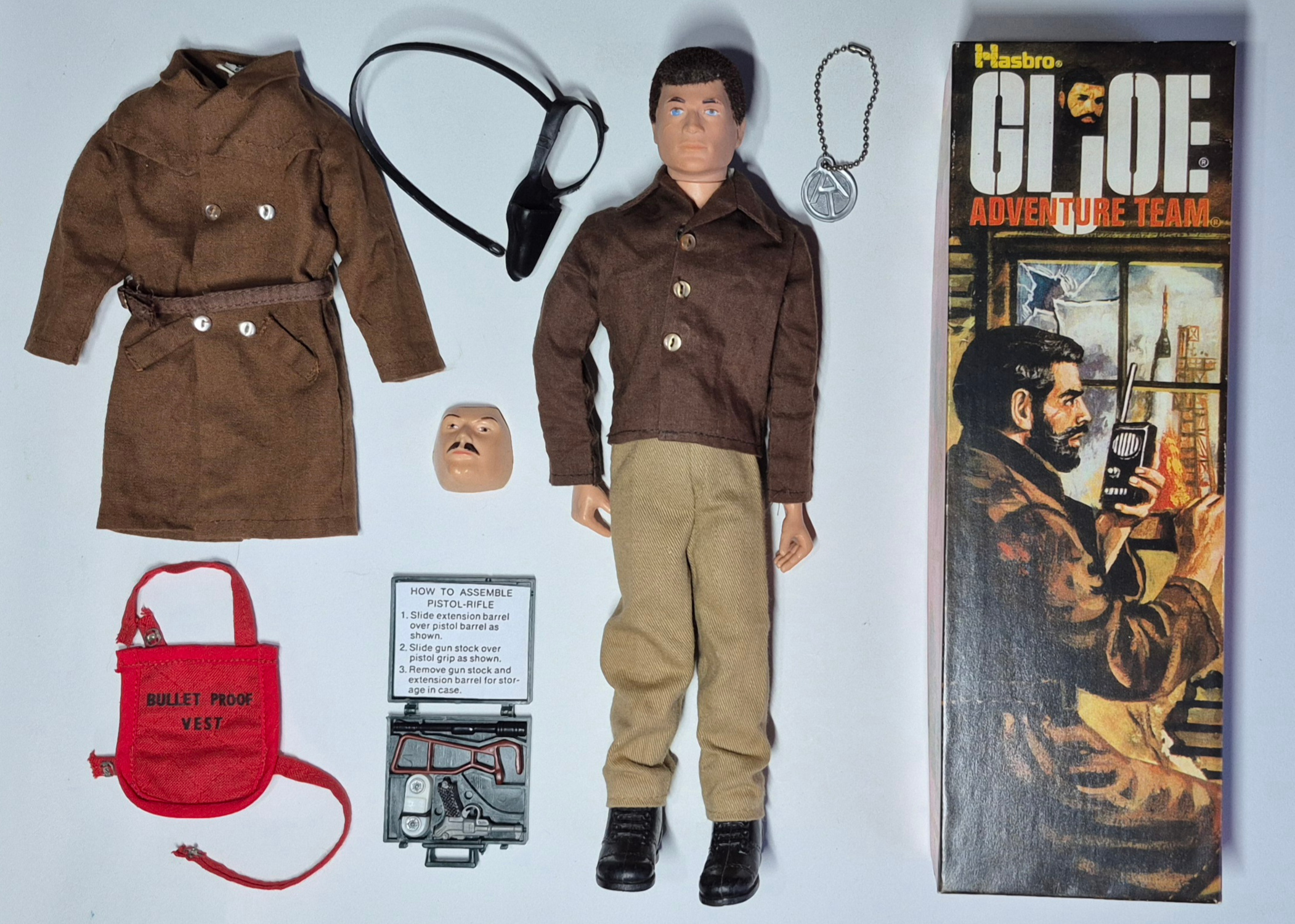 1972-hasbro-gi-joe-adventure-team-man-of-action-and-secret-agent-set-7375-2 1972 Hasbro G.I. Joe Adventure Team Man of Action with Secret Agent Equipment Set 7375 in Custom Box 2