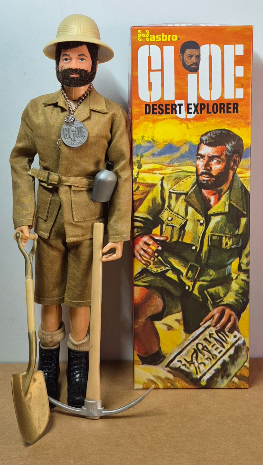 1973 Hasbro G.I. Joe Adventure Team Land Adventurer with Desert Explorer Equipment Set 7309 Plus Extras in Custom Box 1