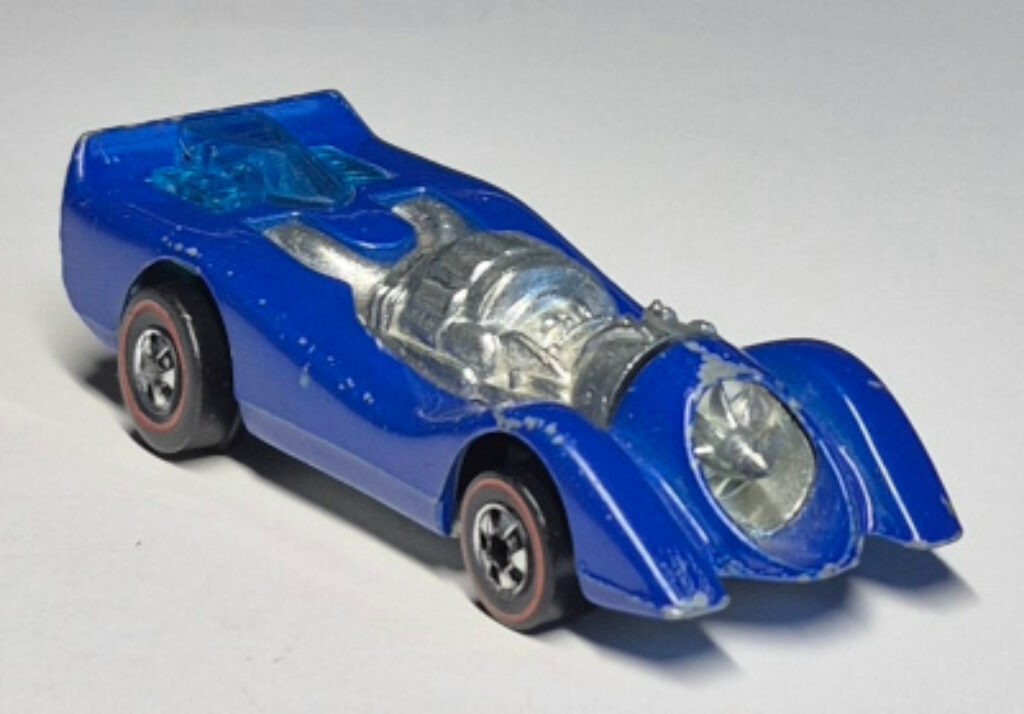 1973 Mattel Redline Hot Wheels Blue Enamel Jet Threat 1