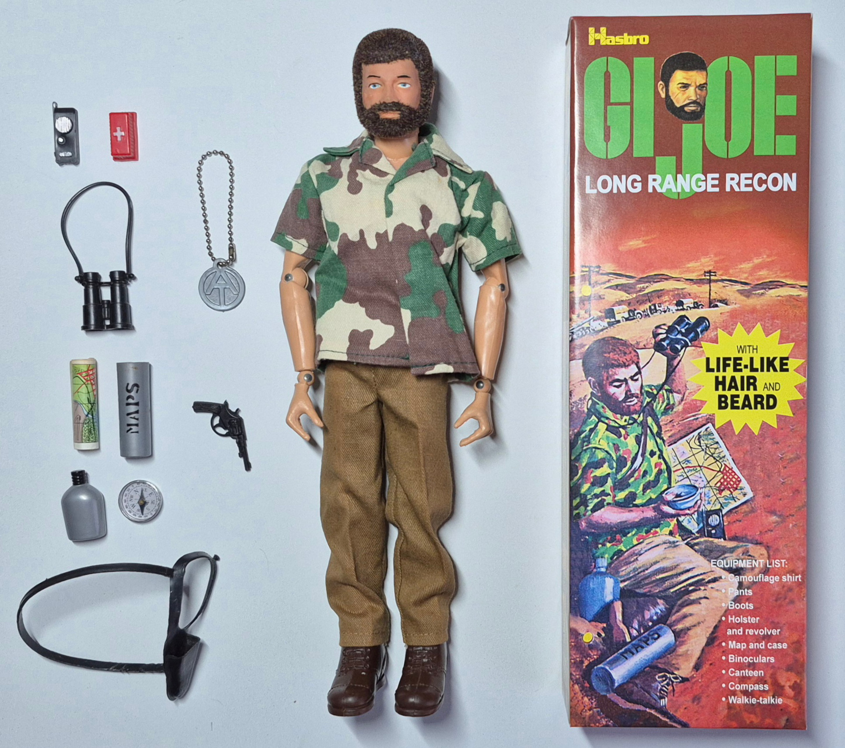 1975-hasbro-gi-joe-adventure-team-land-adventurer-and-long-range-recon-set-7328-2 1975 Hasbro G.I. Joe Adventure Team Land Adventurer with Long Range Recon Equipment Set 7328 in Custom Box 2