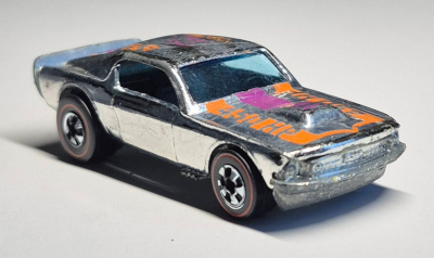 1975 Mattel Redline Hot Wheels Chrome Mustang Stocker 1