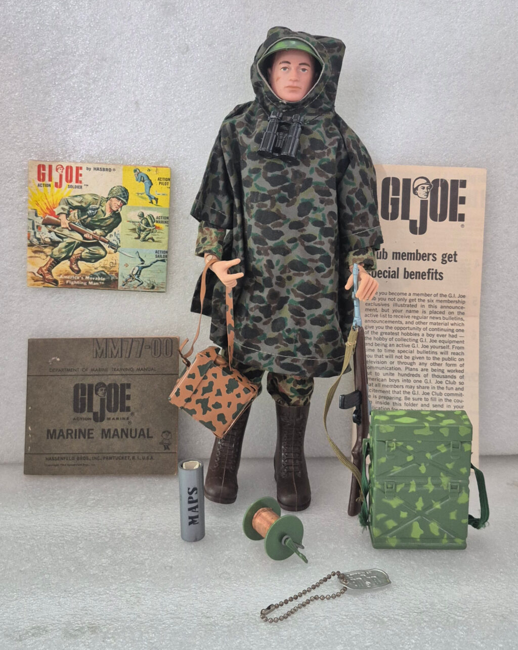1964 Hasbro G.I. Joe Action Marine & Marine Communications Set 7701 Complete 1