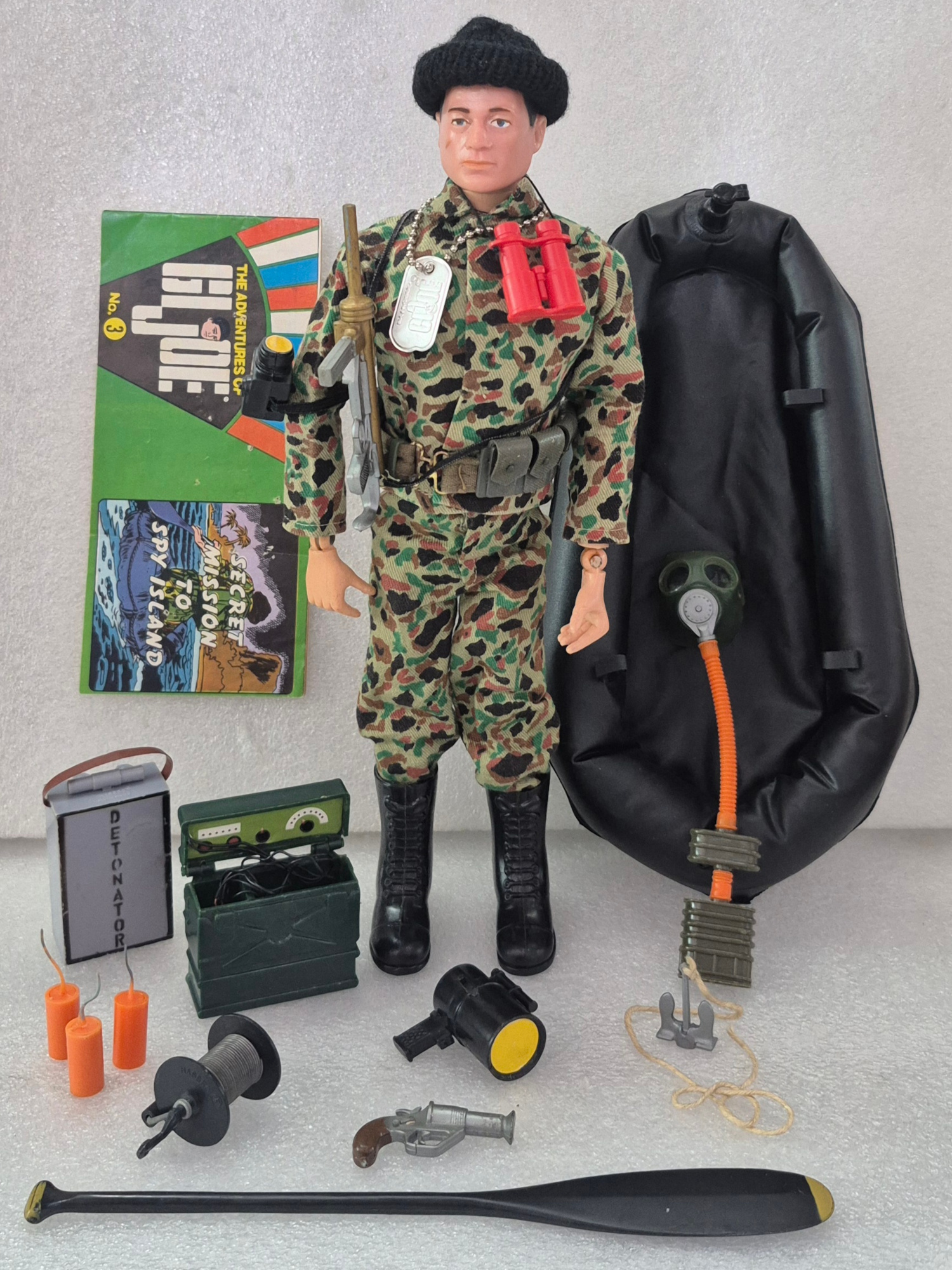 1969 Hasbro G.I. Joe Action Marine & Secret Mission to Spy Island Set 7922 Complete 1