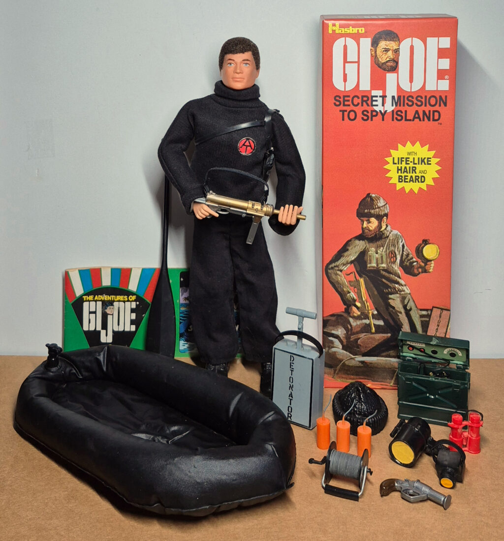 1972 Hasbro G.I. Joe Adventure Team Man of Action with Secret Mission to Spy Island Set 7411 with Comic in Custom Box 1