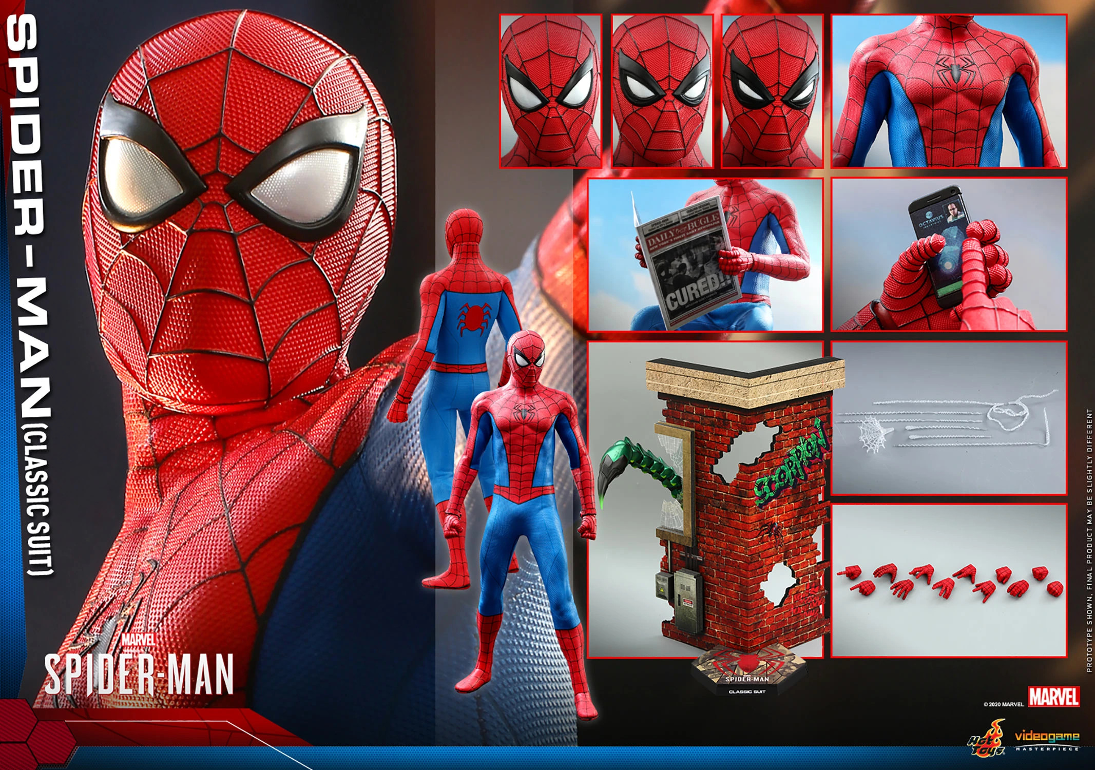 hot-toys-vgm048-marvel-spider-man-classic-suit-3 Hot Toys VGM048 Spider-Man Classic Suit 1:6 Scale Figure 3