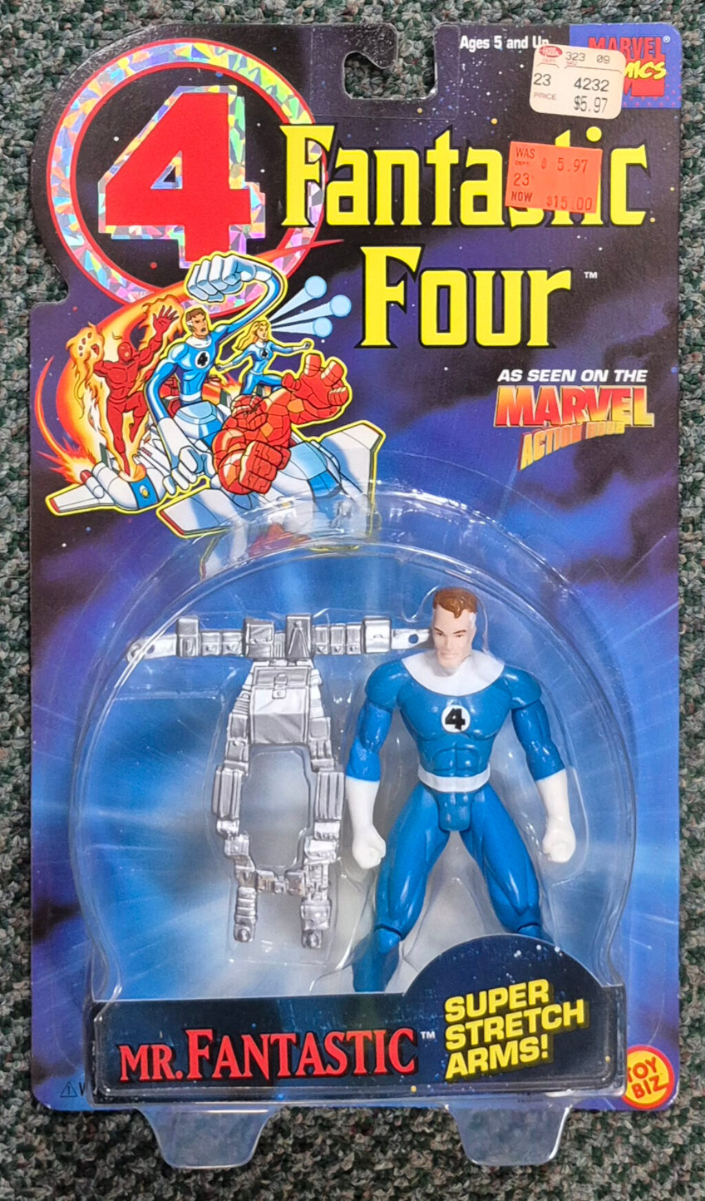 Toy Biz Fantastic Four Series Mr. Fantastic Action Figure: Mint on Card 1