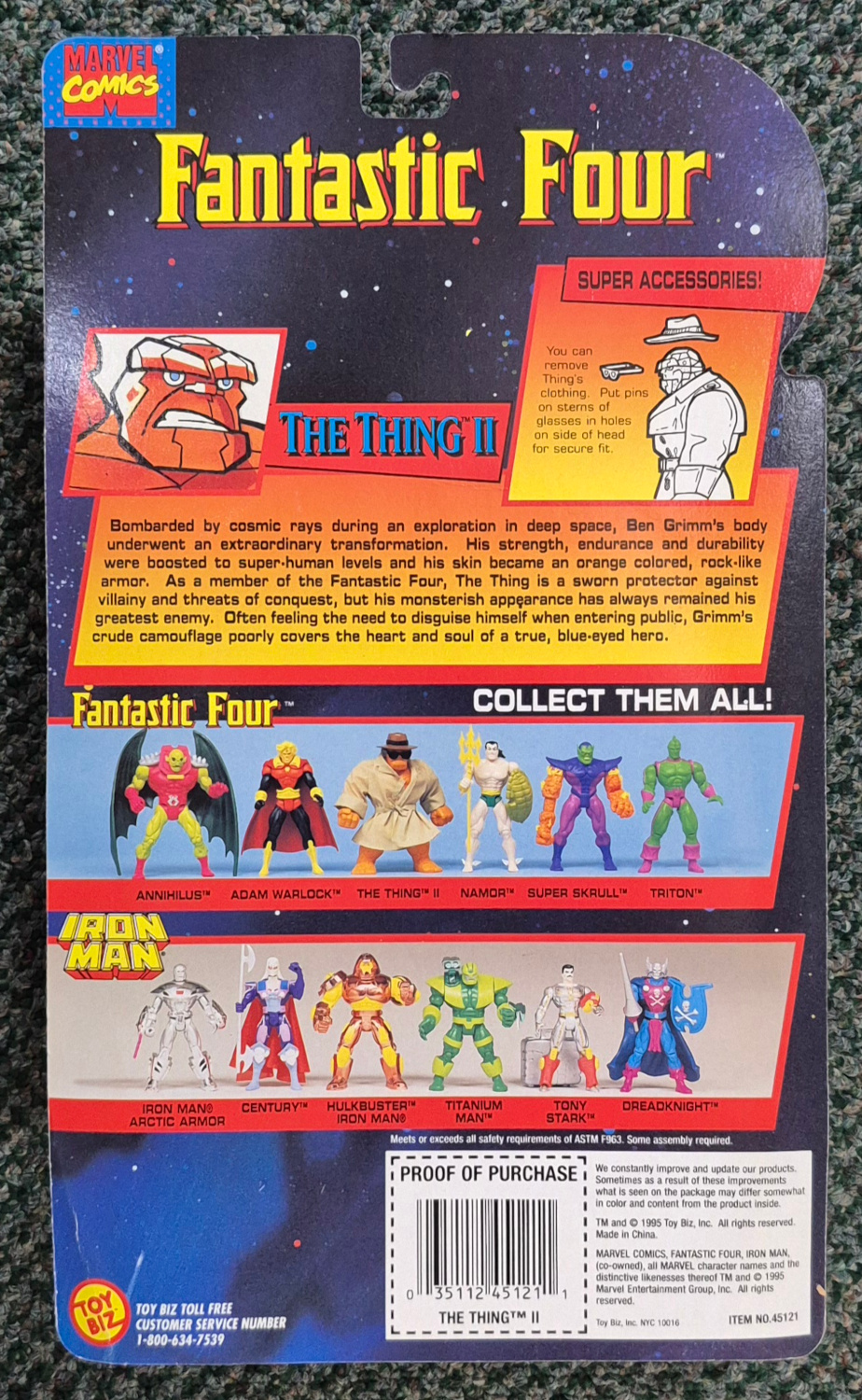 toy-biz-fantastic-four-series-the-thing-ii-2 Toy Biz Fantastic Four Series The Thing II Action Figure: Mint on Card 2
