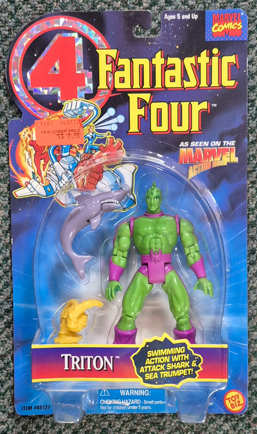 Toy Biz Fantastic Four Series Triton Action Figure: Mint on Card 1
