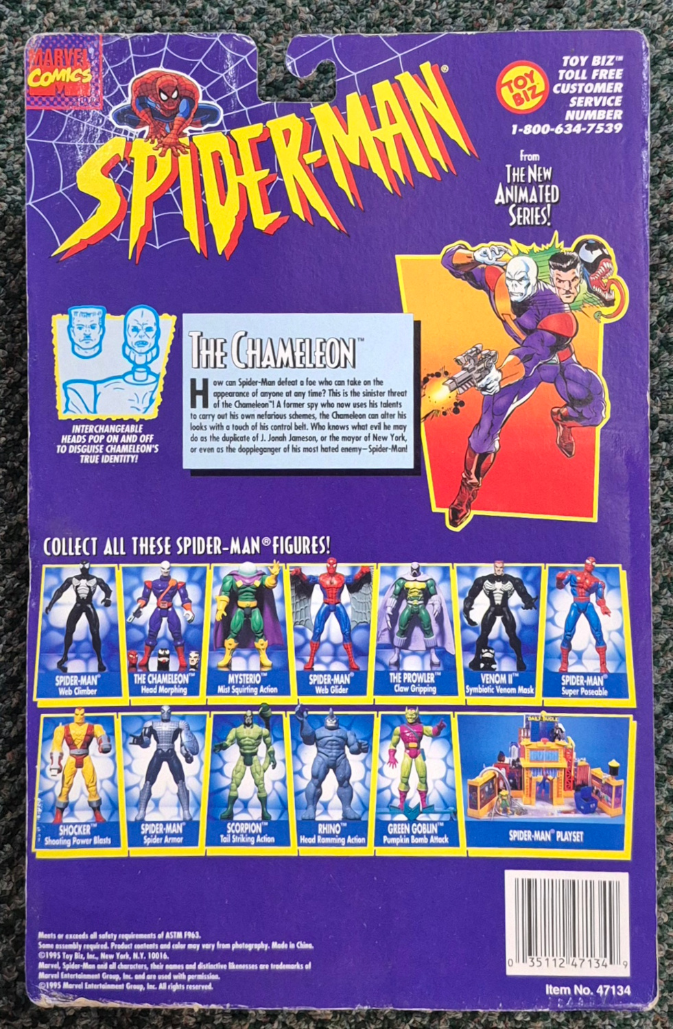 toy-biz-spider-man-the-new-animated-series-the-chameleon-2 MOC Toy Biz Spider-Man The New Animated Series The Chameleon Action Figure: Mint on Card 2