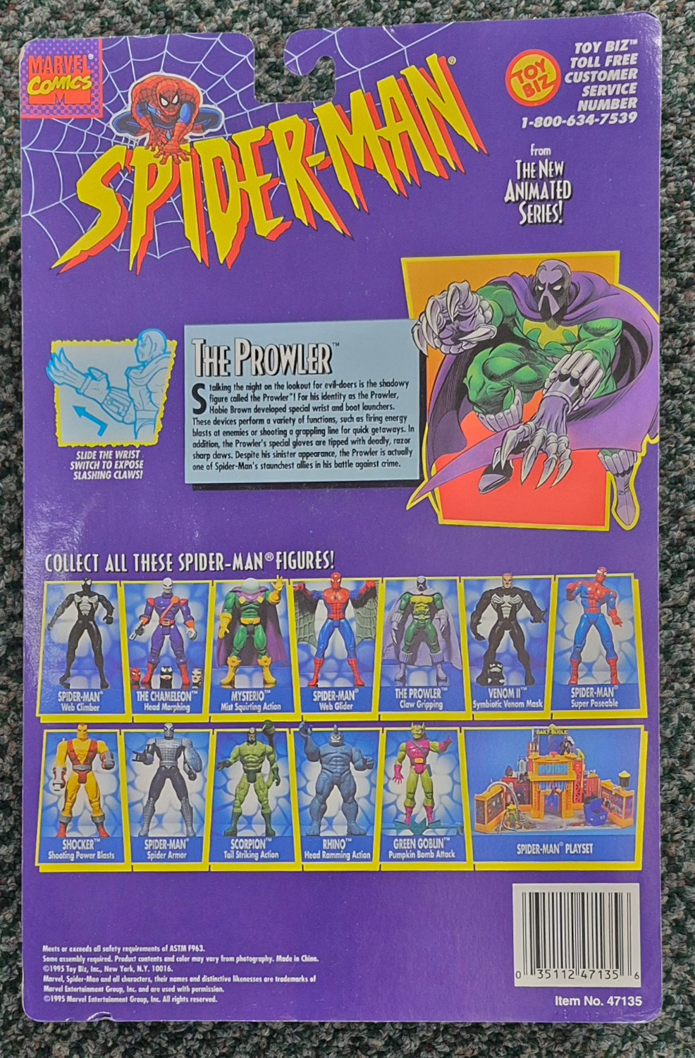toy-biz-spider-man-the-new-animated-series-the-prowler-2 MOC Toy Biz Spider-Man The New Animated Series The Prowler Action Figure: Mint on Card 2